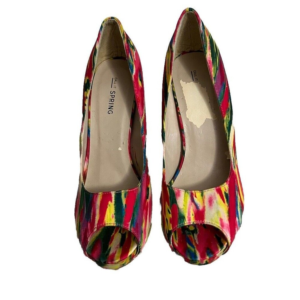 Call It Spring Women's 7.5 Multi Colored 5" High Heel Shoes